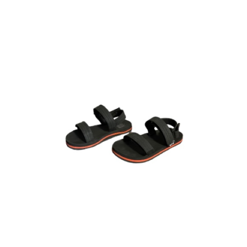 Reef Black and Red Velcro Strap Sandals - Boy’s Size 13/1